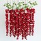 Burgundy Wisteria Hanging Flowers 6pcs 48in Silk Garland Vines for Wedding Decor